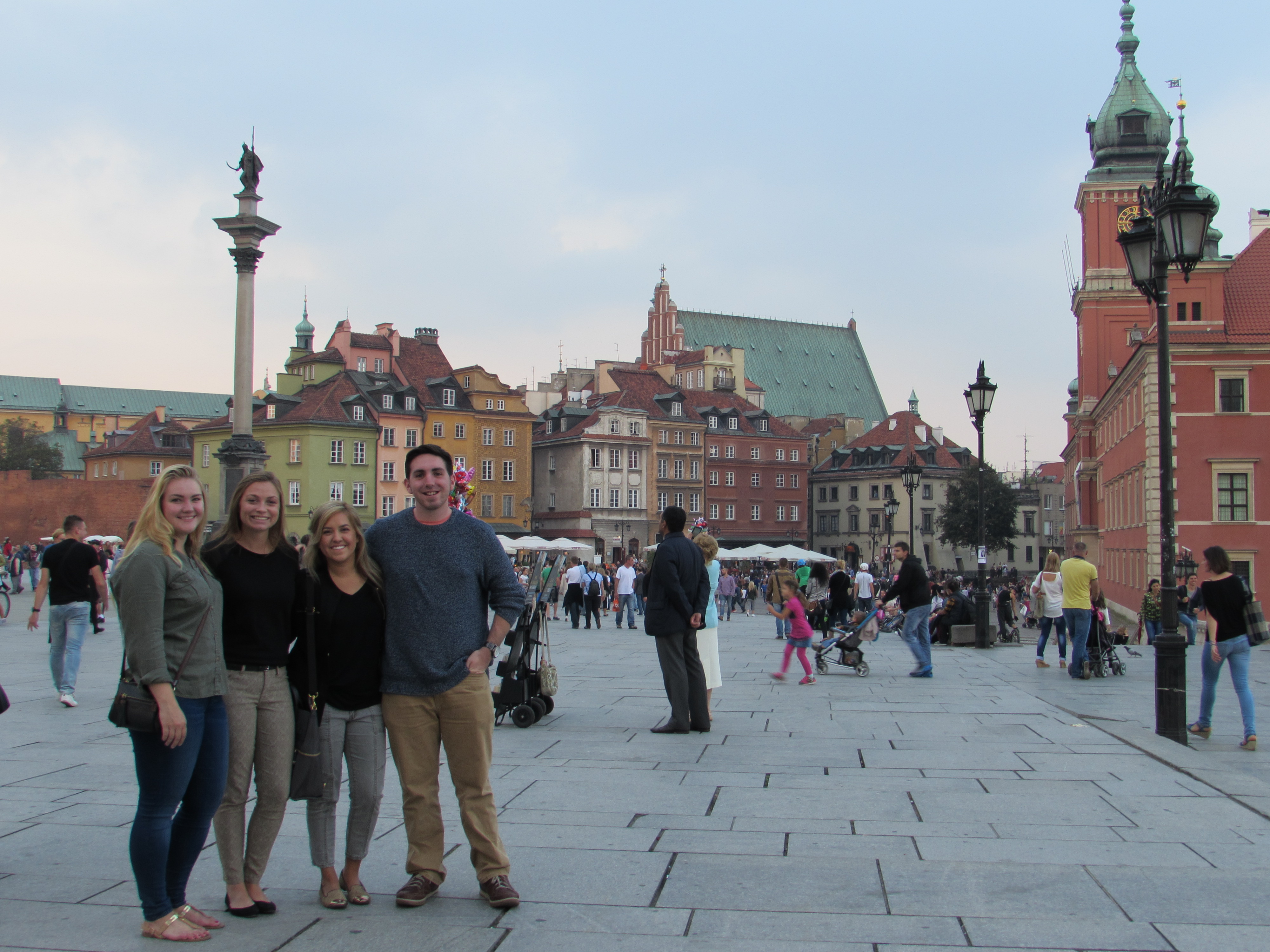 Students pose for a picture in Wroclaw