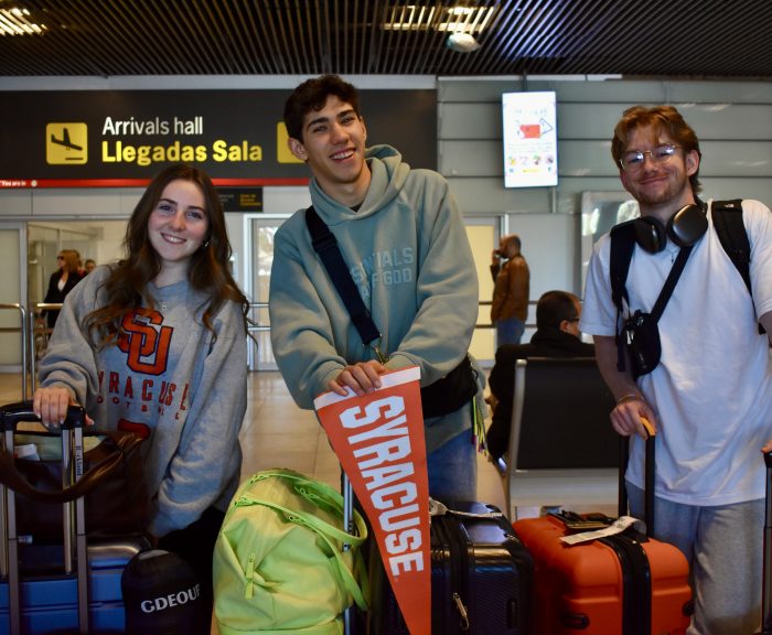 students in madrid airport