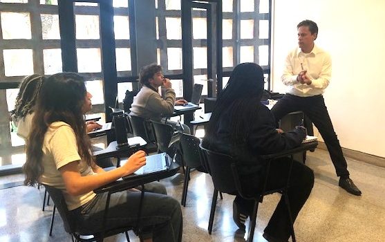 Students in class in Chile